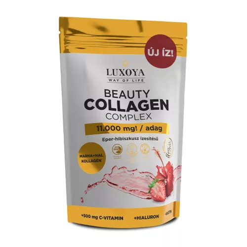 Luxoya Beauty Collagen Complex Hyaluron & Vitamin C 300g - Strawberry Hibiscus - 
