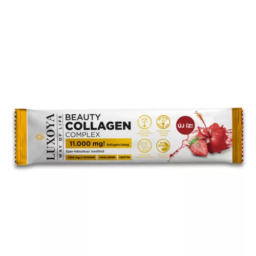 Luxoya Beauty Collagen Complex Hyaluron & Vitamin C 15g - Strawberry Hibiscus - 