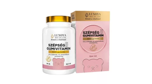 Luxoya Luxoya Szépség gumivitamin - Eper ízű - 60db - 