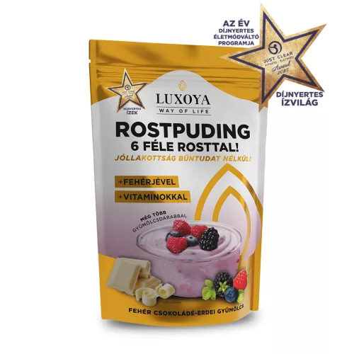 Luxoya Luxoya Fiber Rostpuding - Fehér csokoládé-Erdei gyümölcs 300g - 