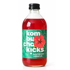 Kombucha Kicks málna-hibiszkusz 330 ml – Ice tea, üdítőital