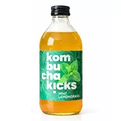 Kombucha Kicks menta-citromfű 330 ml – Ice tea, üdítőital