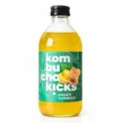 Kombucha Kicks gyömbér-kurkuma 330 ml – Ice tea, üdítőital