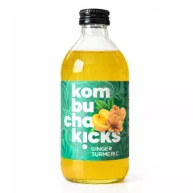 Kombucha Kicks gyömbér-kurkuma 330 ml – Ice tea, üdítőital