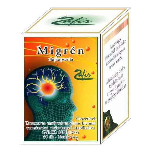 Zafír migrén dr olajkapszula 60 db - Bio és natúr étrendkiegészítők