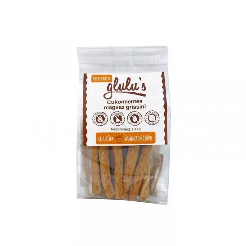Glulu freefrom cukormentes magvas grissini 100 g - Bio és natúr élelmiszerek