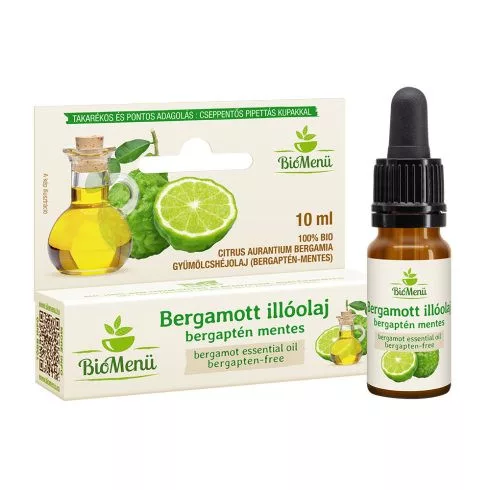 BioMenü BIO BERGAMOTT bergaptén-mentes illóolaj 10 ml - Aromaterápiához és természetes wellnesshez