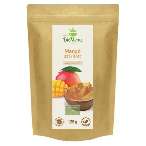 Bio menü bio mangó szárított 125 g - Bio és natúr élelmiszerek