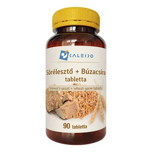 Caleido sörélesztő+búzacsíra tabletta 90 db - Bio és natúr étrendkiegészítők
