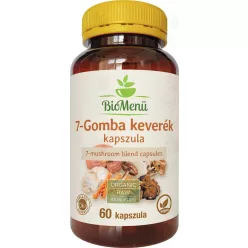 BioMenü BIO 7-GOMBA keverék kapszula 60 db  Új termék - Bio és natúr étrendkiegészítők