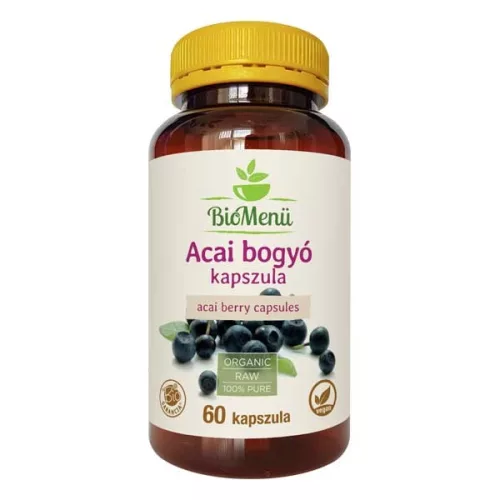 BioMenü BIO ACAI bogyó kapszula 60 db - Bio és natúr étrendkiegészítők