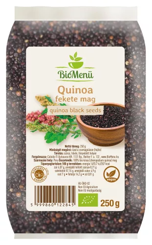 BioMenü BIO QUINOA fekete mag 250 g - Bio és natúr élelmiszerek