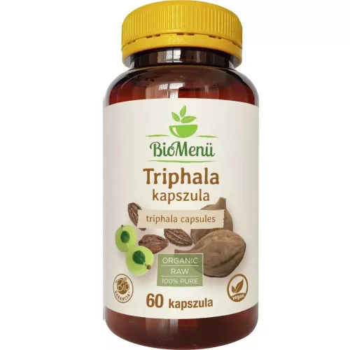 BioMenü BIO TRIPHALA kapszula 60 db  Új termék, július közepétől raktáron - Bio és natúr étrendkiegészítők