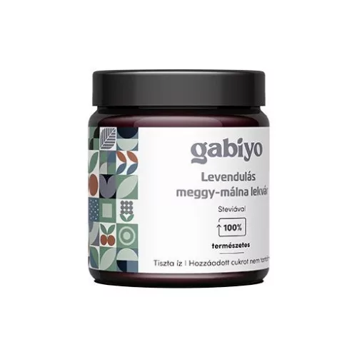 GABIYO LEKVÁR LEVENDULA MEGGY-MÁLNA 200G - Bio és natúr élelmiszerek