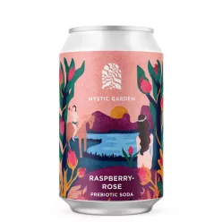 Mystic Garden málna-rózsa prebiot. szóda330 ml DRS - 