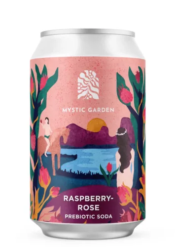 Mystic Garden málna-rózsa prebiot. szóda330 ml DRS - 