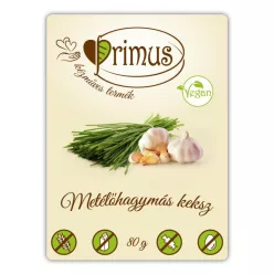 Primus vegán metélőhagymás keksz 80 g - Bio és natúr élelmiszerek