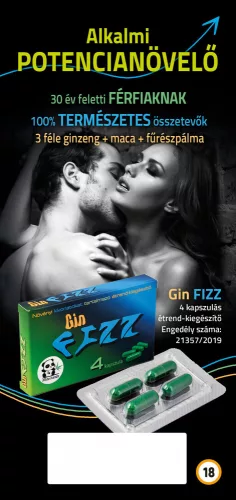 Gin FIZZ - növényi kivonatokat tartalmazó étrend-kiegészítő (4db) - Bio és natúr intim termékek
