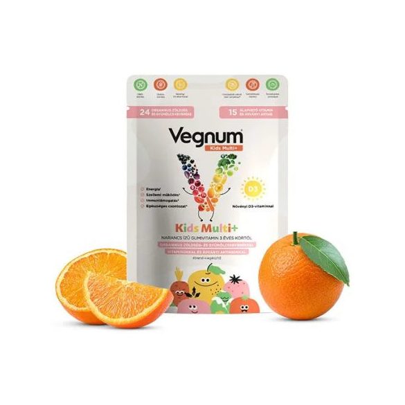Vegnum Multi+Kids Narancs Ízű Gumivitamin 30Db