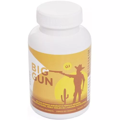 Big Gun étrend-kiegészítő férfiak részére, gyógynövényekkel, emelt szelén és l-arginin tartalommal kapszula 30 db - Bio és natúr intim termékek