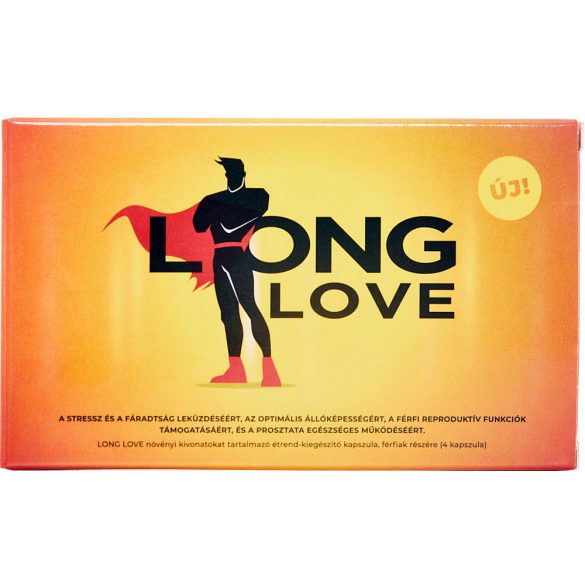 Long Love étrend-kiegészítő férfiak részére növényi kivonatokat tartalmazó kapszula 4 db