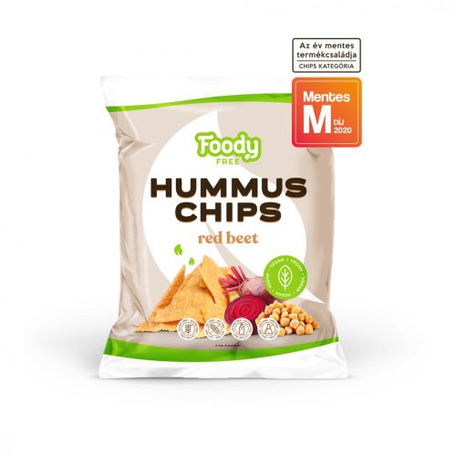 Foody Free gluténmentes hummus chips céklával 50 g - Bio és natúr élelmiszerek