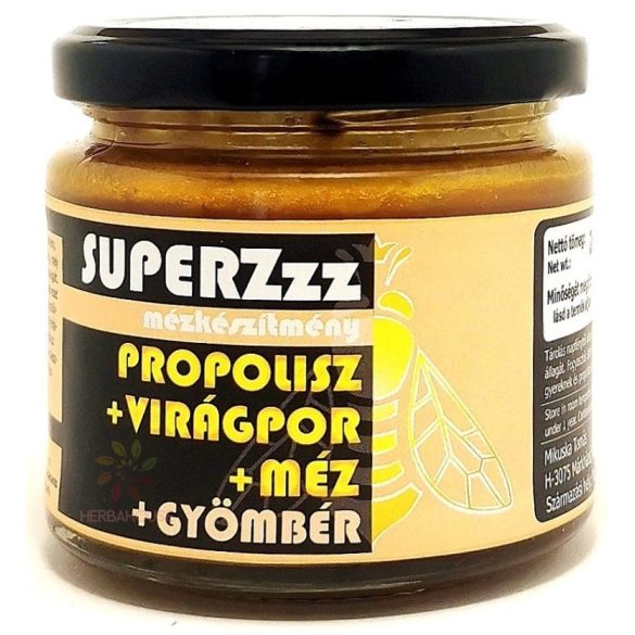 Superzzz - Gyömbéres Mézkészítmény - Propolisz+Virágpor+Méz+Gyömbér 250G