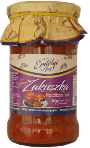 Erdélyi Ízek padlizsános zakuszka 300 g - Bio és natúr élelmiszerek