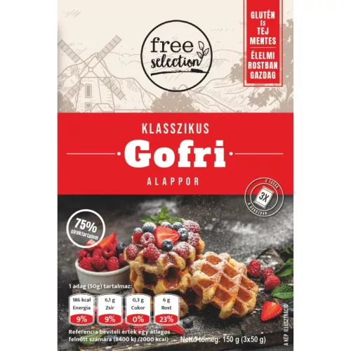 Free selection klasszikus gofri alappor 3x50g 150 g – Egyéb reformélelmiszer