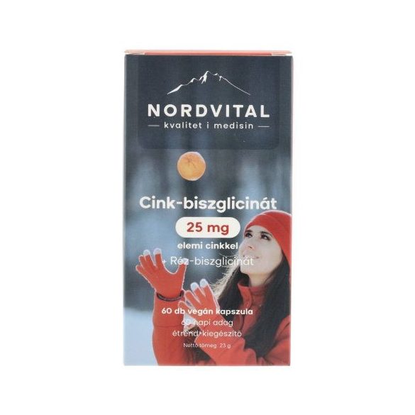 Nordvital cink-biszglicinát+réz kapszula 60 db