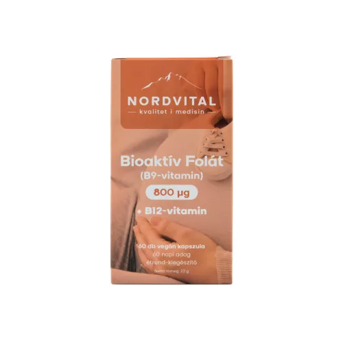 NORDVITAL B9 FOLÁT KAPSZULA 60DB - Bio és natúr étrendkiegészítők