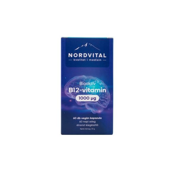 Nordvital b12-vitamin 1000mcg vegán kapszula 60 db