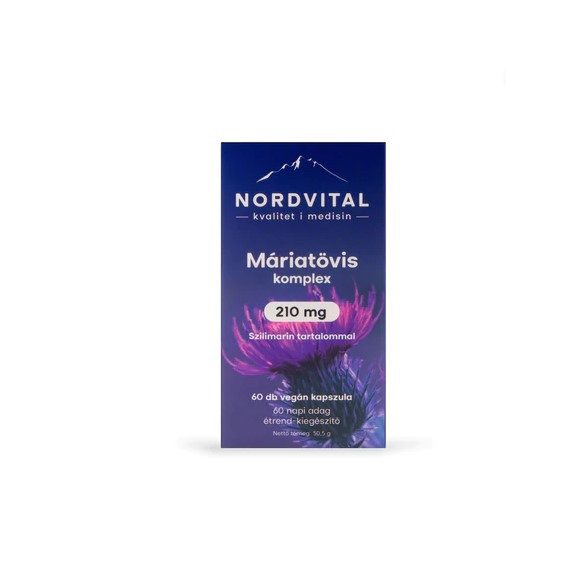 Nordvital máriatövis komplex 210mg kapszula 60 db