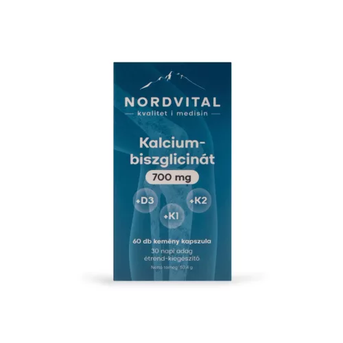Nordvital kalcium-biszglicinát 75mg kapszula 60 db - Bio és natúr étrendkiegészítők