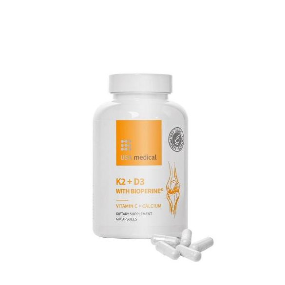 Usa Medical k2+d3 c-vitaminnal kapszula 60 db