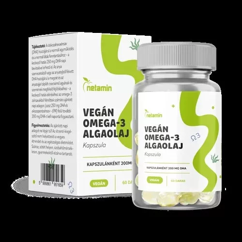 Netamin Vegán Omega-3 Algaolaj kapszula 60x - 