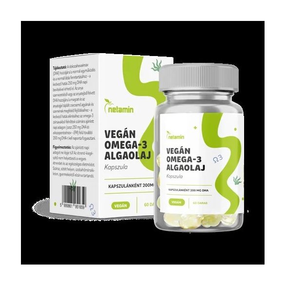 Netamin Vegán Omega-3 Algaolaj kapszula 60x