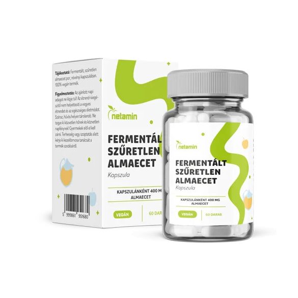 Netamin Fermentált Szűretlen Almaecet kapszula 400 mg 60x