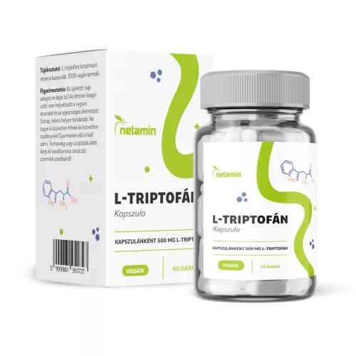 Netamin L-triptofán kapszula 500 mg 60x - Bio és natúr étrendkiegészítők