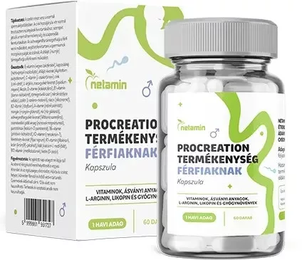 Netamin procreation termékenység férfiaknak kapszula 60 db – Egészségvédő készítmények