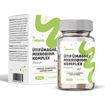 Netamin útifű maghéj mikrobiom komplex kapszula 120 db – Gyomor, emésztés