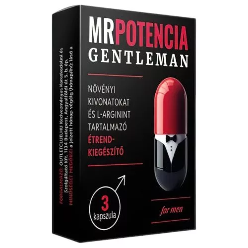 MRPOTENCIA Gentlaman - étrend-kiegészítő kapszula férfiaknak (3db) - Bio és natúr intim termékek