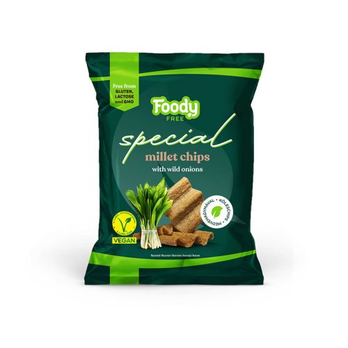 Foody Free gluténmentes special köles chips medvehagymával 45 g - Bio és natúr élelmiszerek