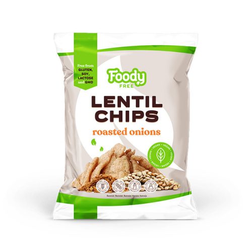 Foody Free gluténmentes lencse chips sülthagymával 50 g - Bio és natúr élelmiszerek