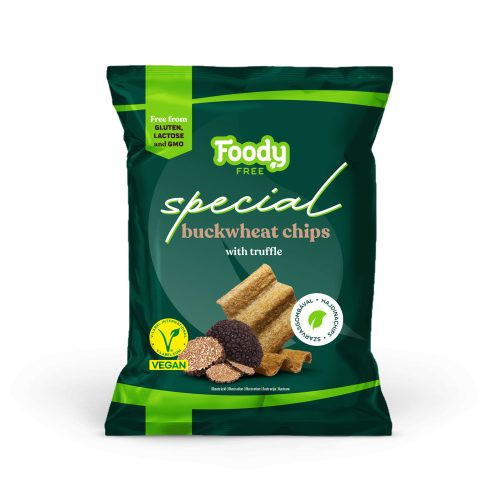 Foody Free gluténmentes special hajdina chips szarvasgombával 45 g - Bio és natúr élelmiszerek