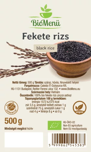 BioMenü BIO FEKETE RIZS 500 g - 