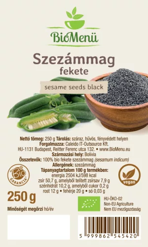 BioMenü BIO SZEZÁMMAG fekete 250 g - 