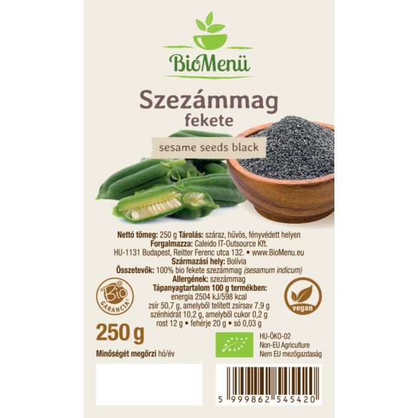 BioMenü BIO SZEZÁMMAG fekete 250 g