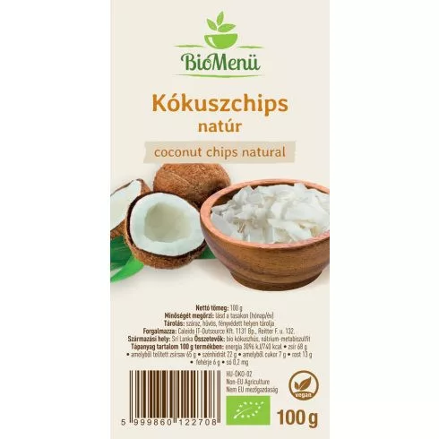 BioMenü BIO KÓKUSZCHIPS natúr 100 g - 