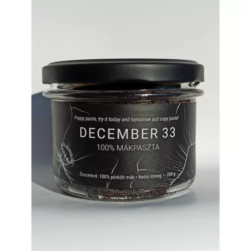 December 33 mákpaszta 100% 200 g – Magvajak, csokikrémek